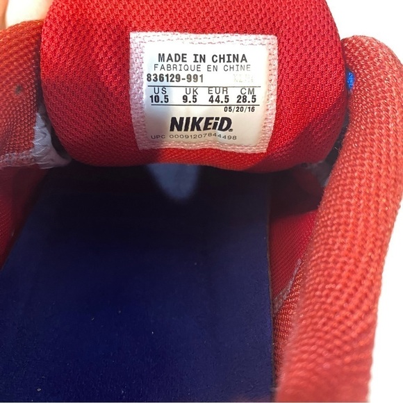 Nike Zoom Structure 19 Black Blue and Red Men’s 10.5 NikeId 836129-991 - Picture 12 of 12